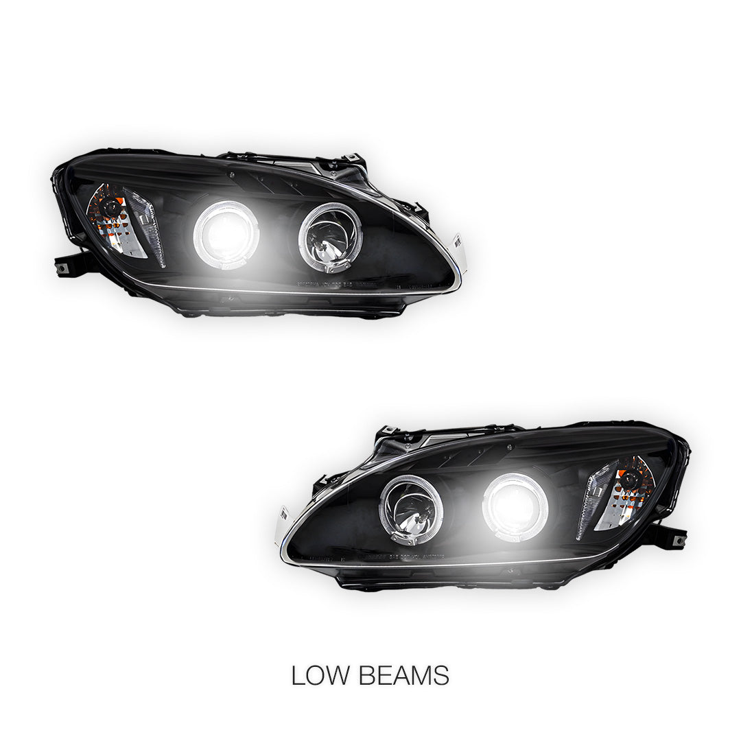 Honda S2000 AP1 Series 1 (1999 - 2001) Black Angel Eyes Projector Headlights LH + RH