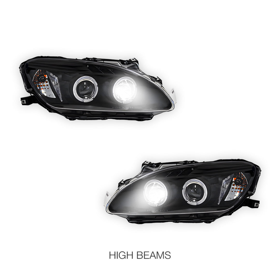 Honda S2000 AP1 Series 1 (1999 - 2001) Black Angel Eyes Projector Headlights LH + RH