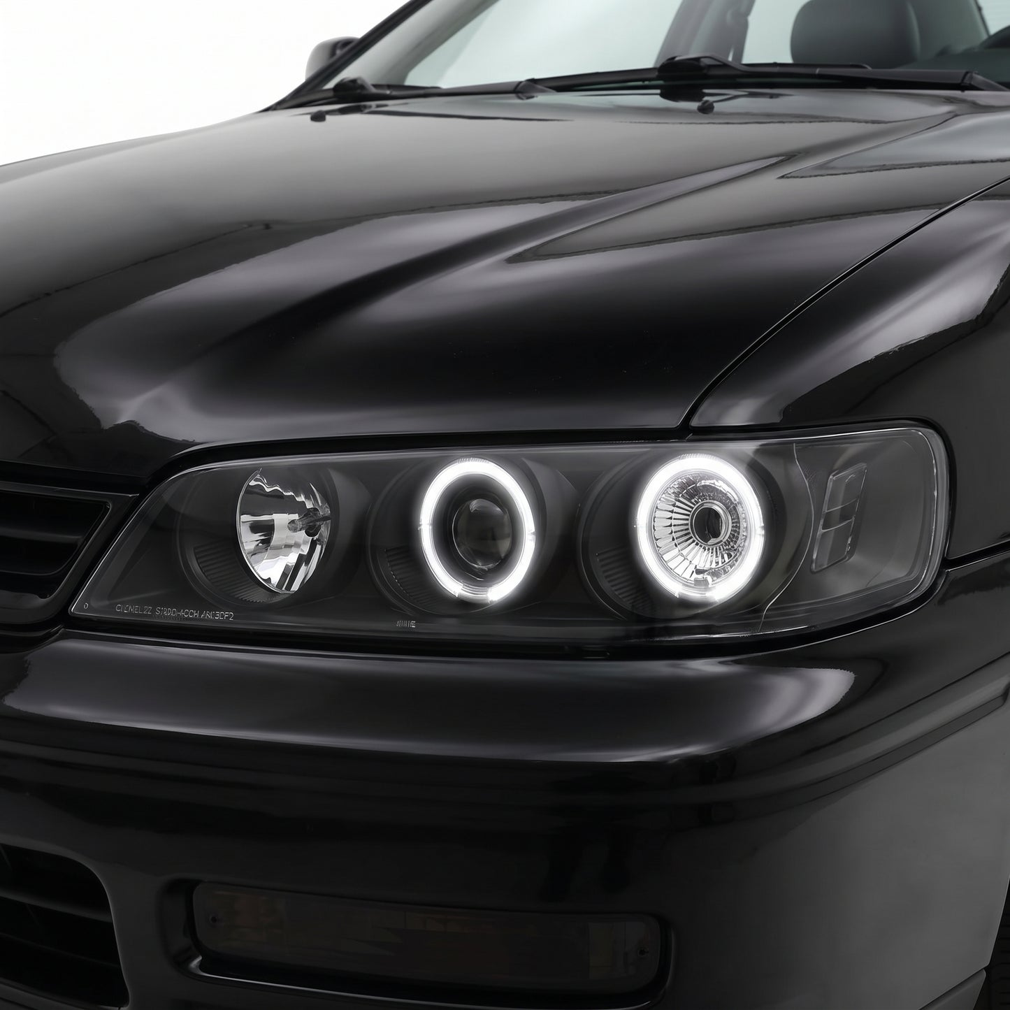 Honda Accord CD (1994 - 1997) Black CCFL Angel Eyes Projector Headlights LH + RH