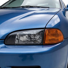 Honda Civic EG Hatchback (1991 - 1995) Black OEM Style Headlights and Amber Corner Lights LH + RH
