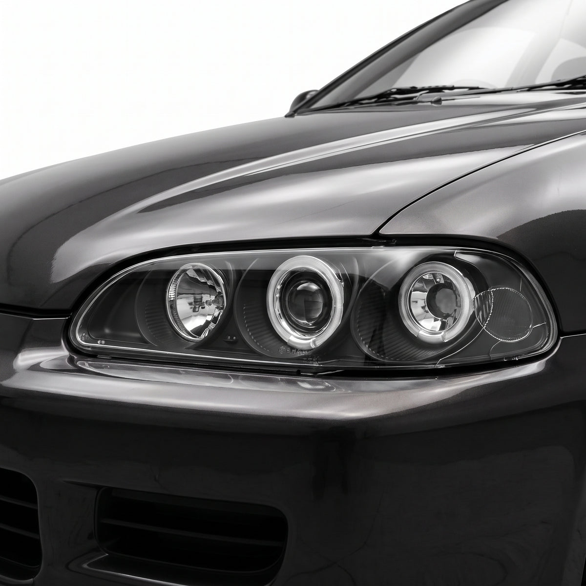 Honda Civic EG (1992 - 1995) LED DRL Angel-Eyes Projector Headlights LH + RH installed