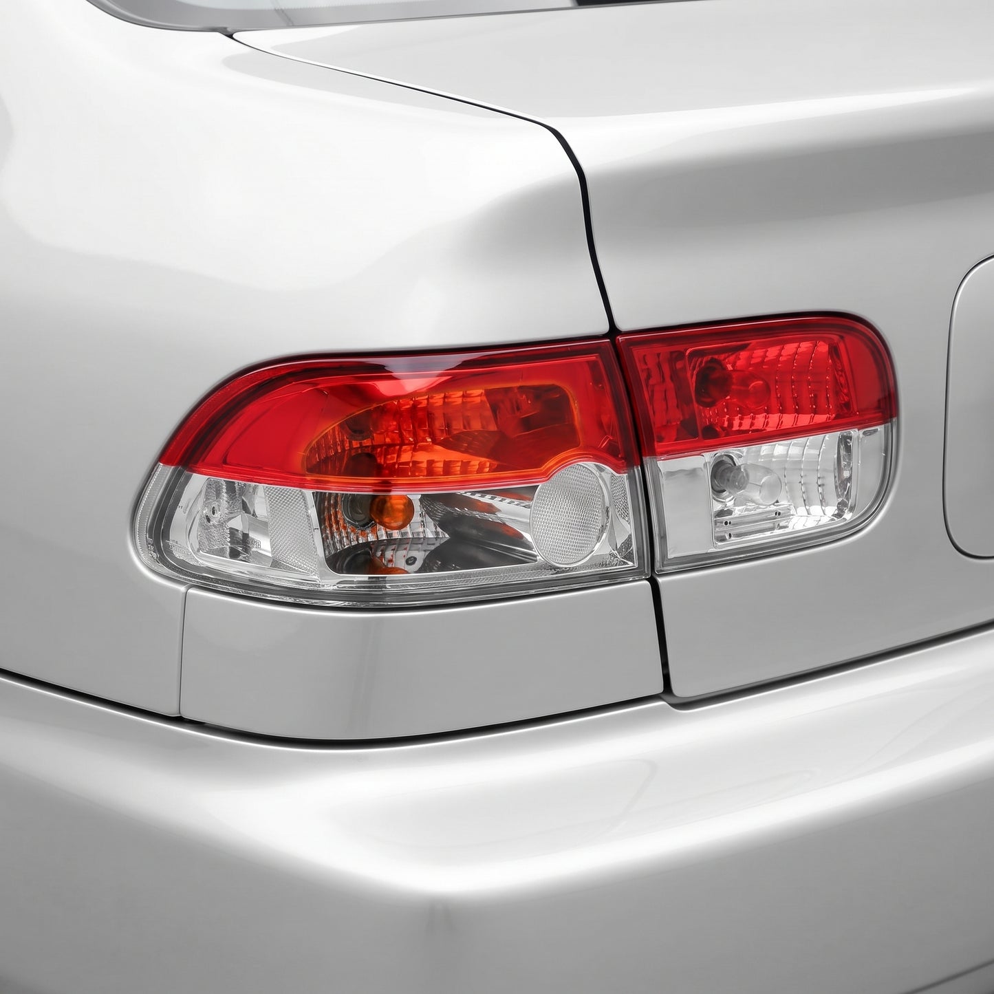 Honda Civic EH (1992 - 1995) JDM Clear Red Halogen Tail Lights LH + RH