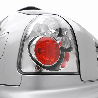 Honda Civic EK (1996 - 2000) Crystal Clear Altezza Halogen Tail Lights LH + RH installed close-up