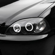 Honda Civic EK (1999 - 2000) Black CCFL Angel Eyes Projector Headlights LH + RH