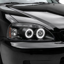 Honda Civic EK (1999 - 2000) Black LED Halo Angel Eyes Projector Headlights LH + RH