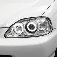 Honda Civic EK (1999 - 2000) Crystal Clear Angel-Eyes Projector Headlights LH + RH