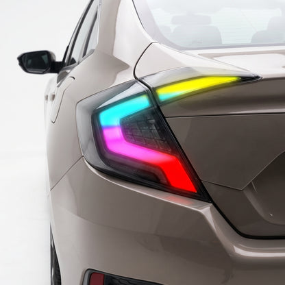 Honda Civic FC / FK (2016 - 2021) RGB Sequential Tail Lights LH + RH installed