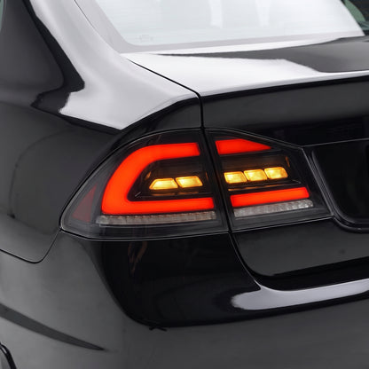 Honda Civic FD / FK (2006 - 2011) Smoked Animation DRL Sequential Tail Lights LH + RH installed