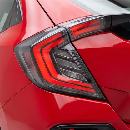 Honda Civic FK4 / FK7 / FK8 (2016 - 2018) Clear Sequential LED Tail Lights LH + RH installed close-up