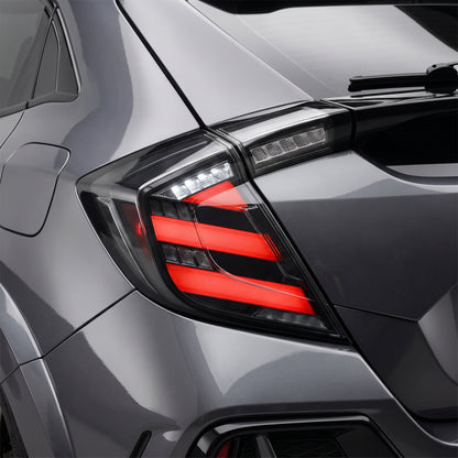 Honda Civic FK7 / FK8 Type R (2016 - 2022) Mugen Style Sequential Clear LED Tail Lights LH + RH installed