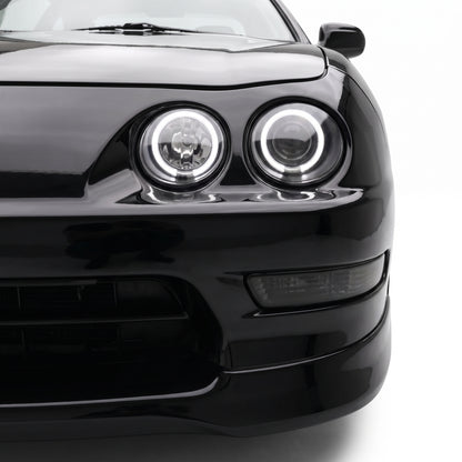 Honda Integra DC2 (1998 - 2001) JDM CCFL Angel-Eye Projector Headlights LH + RH installed close-up