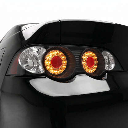 Honda Integra DC5 (2001 - 2004) JDM Black Altezza LED Tail Lights LH + RH installed close-up