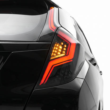 Honda Jazz GF / GK (2014 - 2018) RGB Sequential LED Tail Lights LH + RH installed close-up