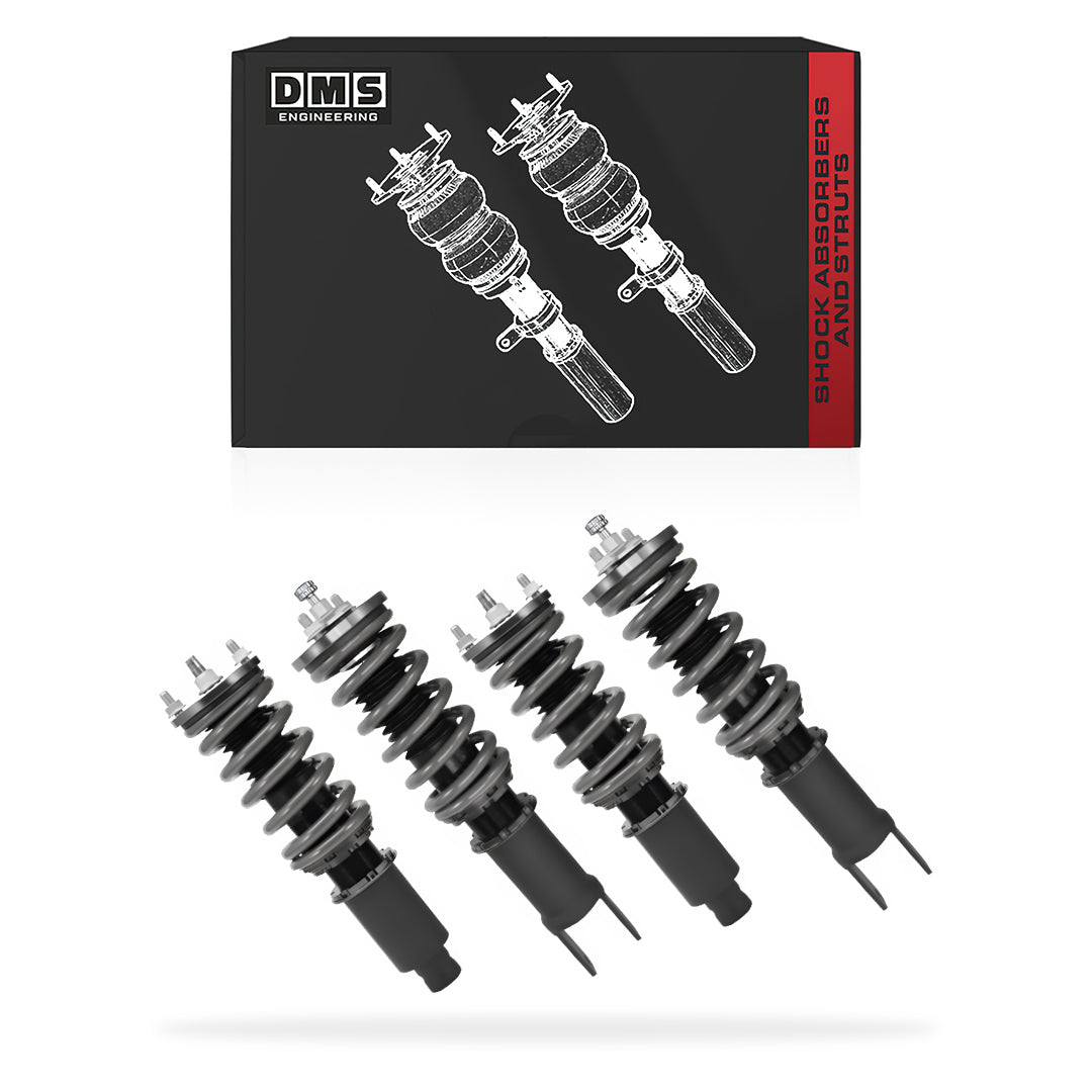 Honda CRX EG (1992 - 1995) Black Body With Grey Spring Front and Rear Coilovers Shock Absorbers LH + RH
