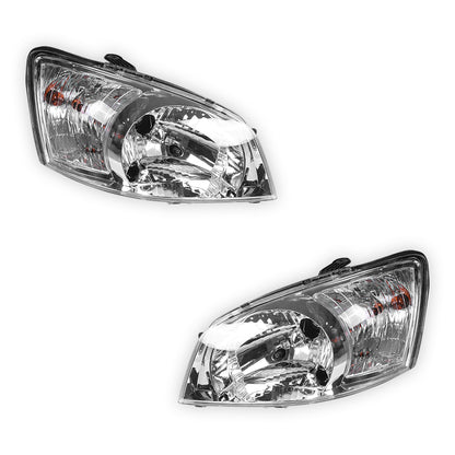 Hyundai Getz TB (2002 - 2005) Chrome Halogen OEM Style Headlights LH + RH