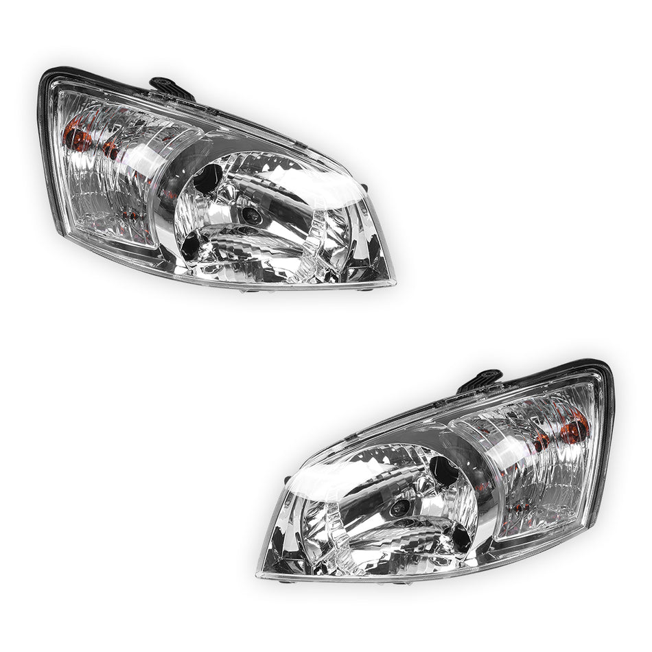Hyundai Getz TB (2002 - 2005) Chrome Halogen OEM Style Headlights LH + RH