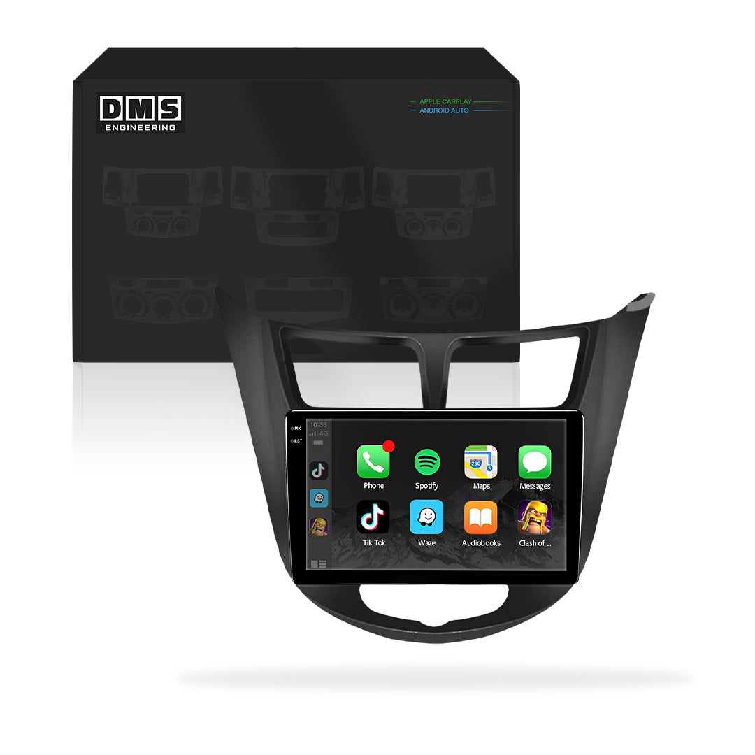 Hyundai Accent RB (2011 - 2020) 9" Double Din Wireless Android 13 Touchscreen Stereo for Apple CarPlay / Android Auto