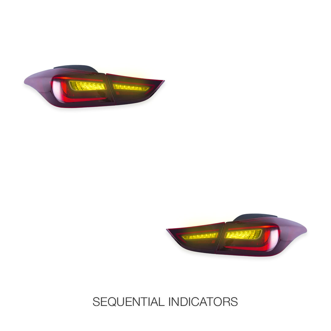 Hyundai Elantra MD (2011 - 2016) LED Sequential Tail Lights LH + RH