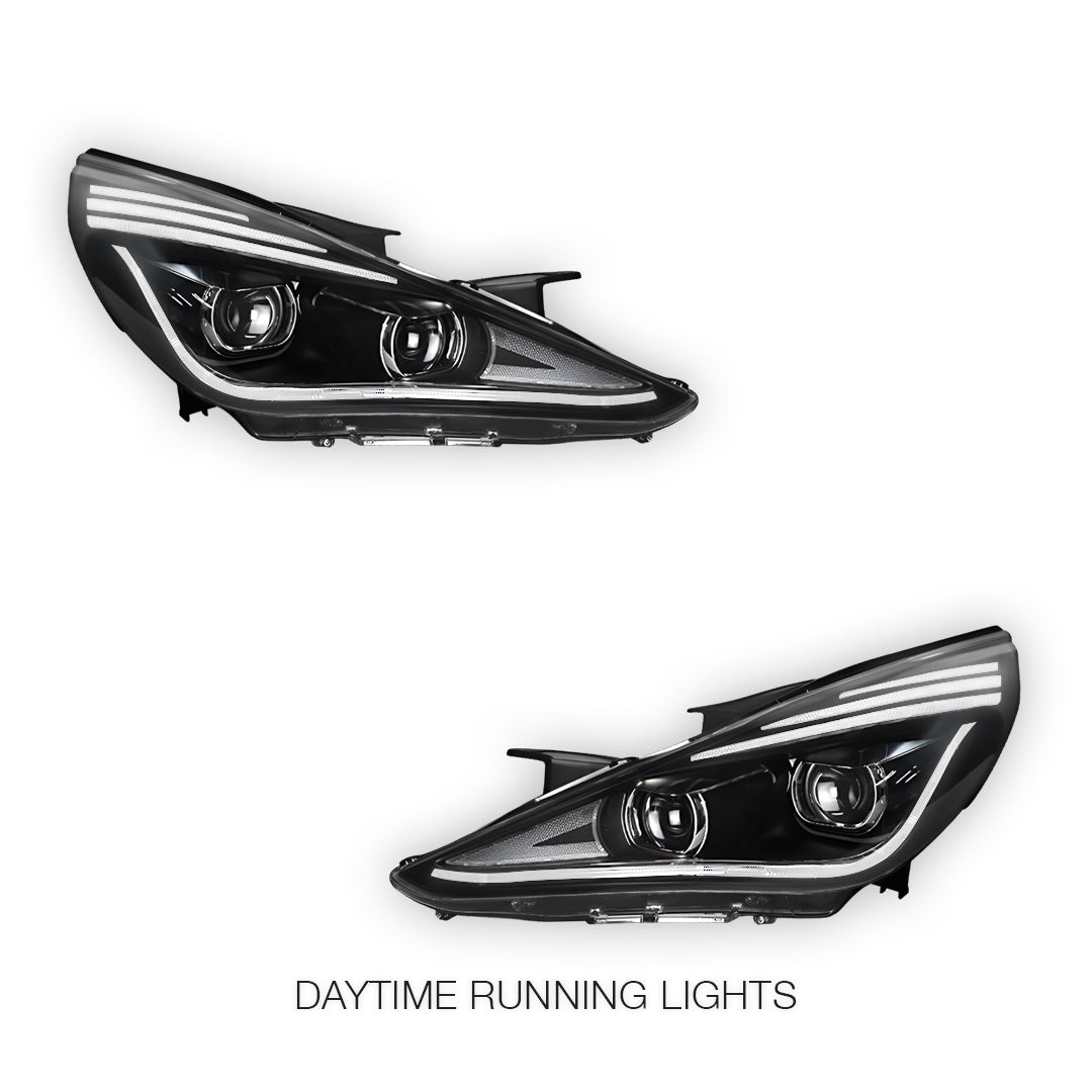 Hyundai Sonata NF (2011 - 2014) Black Animation DRL Sequential Headlights LH + RH