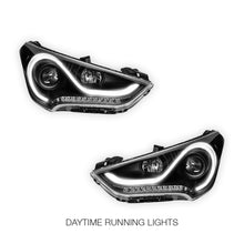 Hyundai Veloster FS (2011 - 2017) Black 3D Stripe Bar DRL Projector With LED Indicators Headlights LH + RH