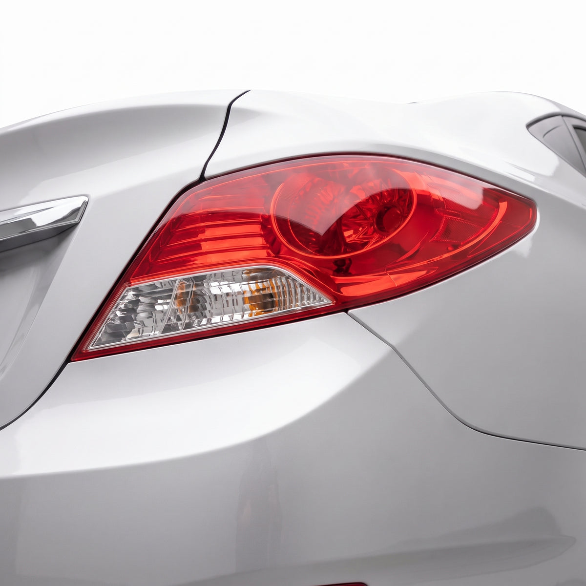 Hyundai Accent RB (2011 - 2014) OEM Style Tail Lights LH + RH installed close-up