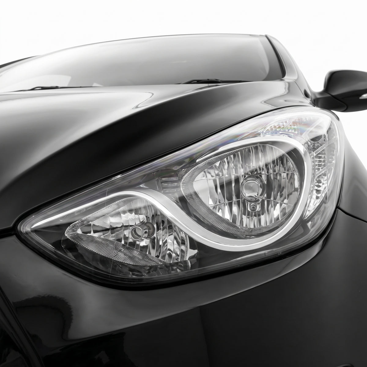 Hyundai Elantra MD Series 1 (2011 - 2013) OEM Style Headlights LH + RH installed close-up