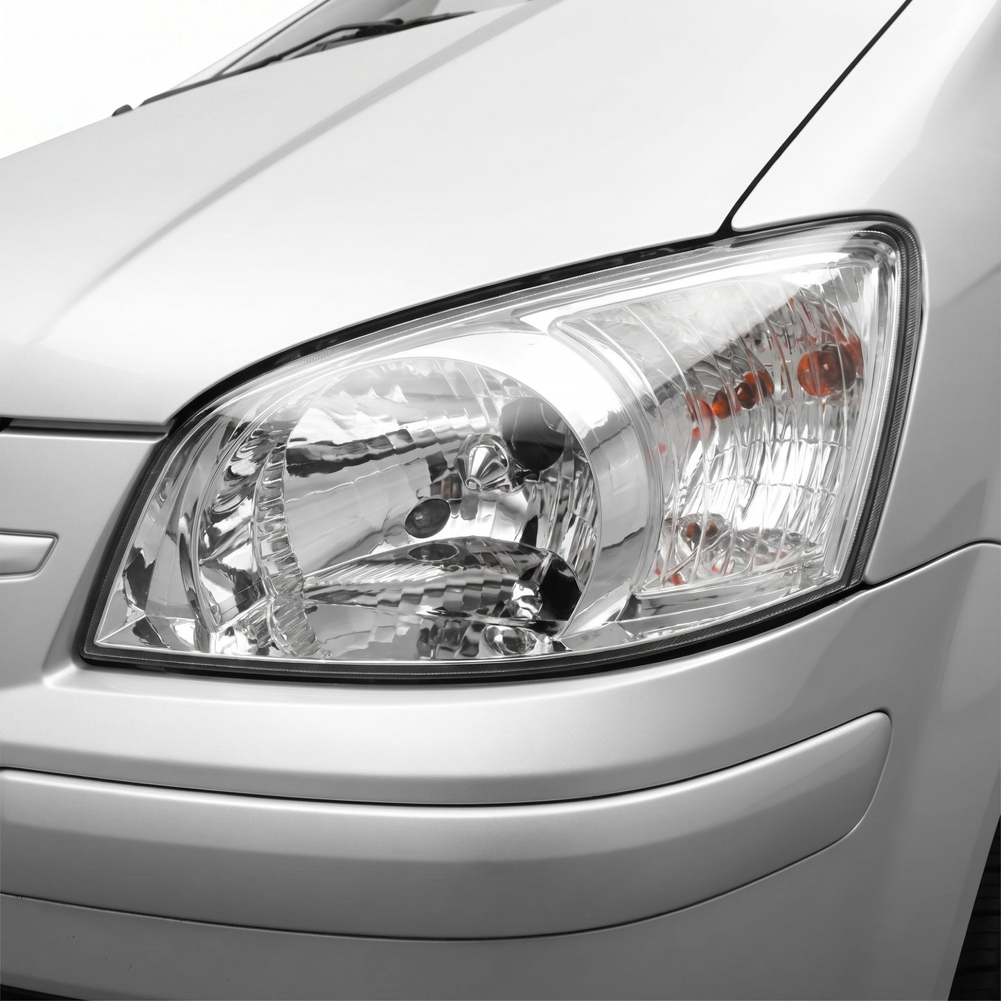 Hyundai Getz TB (2002 - 2005) Chrome Halogen OEM Style Headlights LH + RH