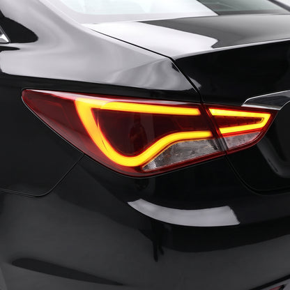 Hyundai Sonata NF (2010 - 2014) Smoked Animation DRL Sequential Tail Lights LH + RH installed