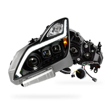 Infiniti G37 Coupe (2012 - 2013) Black GTR R35 Style LED DRL Dual Projector With Sequential Indicator Headlights LH + RH