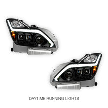 Infiniti G37 Coupe (2012 - 2013) Black GTR R35 Style LED DRL Dual Projector With Sequential Indicator Headlights LH + RH