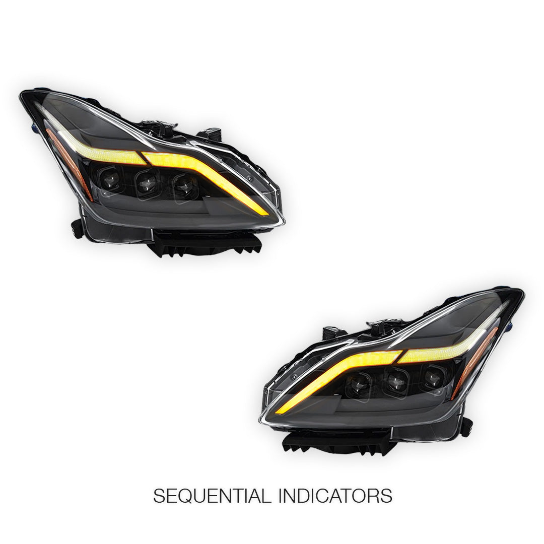 Infiniti G37 (2008 - 2013) LED DRL Dual Projector Headlights LH + RH