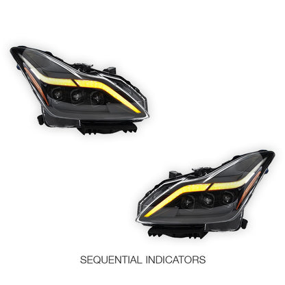 Infiniti G37 (2008 - 2013) LED DRL Dual Projector Headlights LH + RH