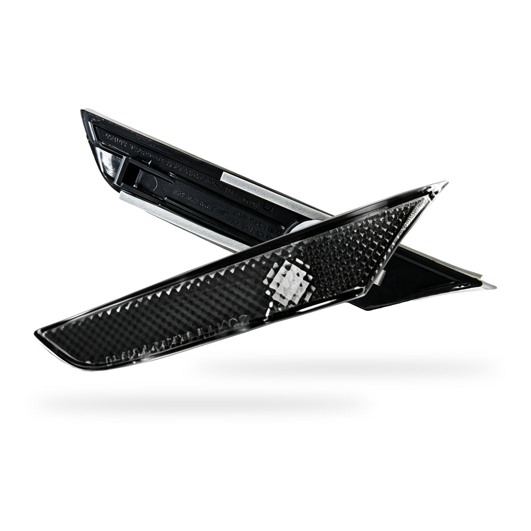 Infiniti G Line G35 (2001 - 2006) Black Bumper Side Turn Signal Indicator Marker Lights RH + LH