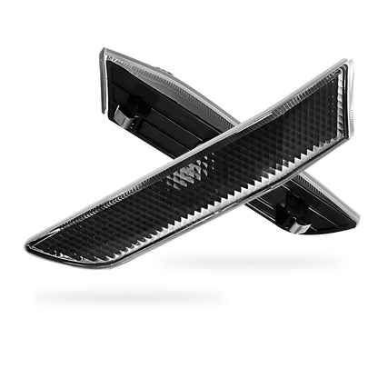 Infiniti G Line G35 (2003 - 2008) Black / Crystal Clear Bumper Side Turn Signal Indicator Lights RH + LH