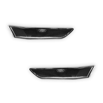 Infiniti G Line G35 (2003 - 2008) Black / Crystal Clear Bumper Side Turn Signal Indicator Lights RH + LH