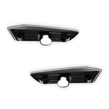 Infiniti G Line G35 (2003 - 2008) Black / Crystal Clear Bumper Side Turn Signal Indicator Lights RH + LH