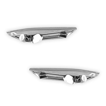 Infiniti G Line G35 (2003 - 2008) Black / Crystal Clear Bumper Side Turn Signal Indicator Lights RH + LH
