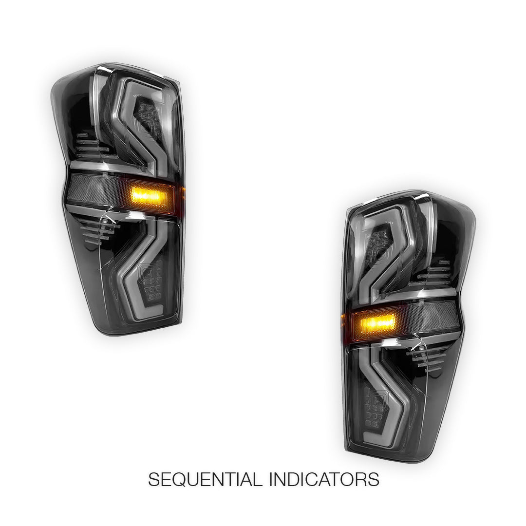 Isuzu D-Max RG (2019 - 2024) Clear Apex Style Sequential LED Tail Lights LH + RH