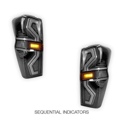 Isuzu D-Max RG (2019 - 2024) Clear Apex Style Sequential LED Tail Lights LH + RH