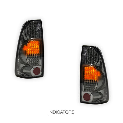 Isuzu D-MAX RC (2007 - 2012) Smoked Black LED Tail Lights LH + RH