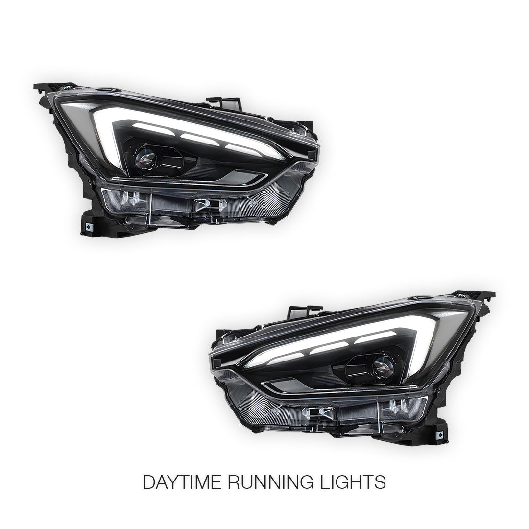 Isuzu D-MAX RG Ute (2020 - 2024) Black MY24 Update Style FULL LED Headlights LH + RH