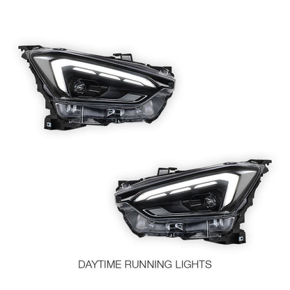 Isuzu D-MAX RG Ute (2020 - 2024) Black MY24 Update Style FULL LED Headlights LH + RH