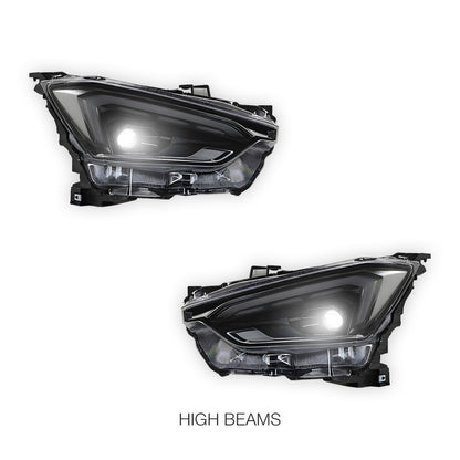 Isuzu D-MAX RG Ute (2020 - 2024) Black MY24 Update Style FULL LED Headlights LH + RH