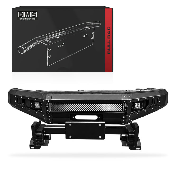 DMS Isuzu D-MAX RT / RG (2017 - 2025) No Hoop Steel Rocker Bull Bar + LED Lights ADR Compliant