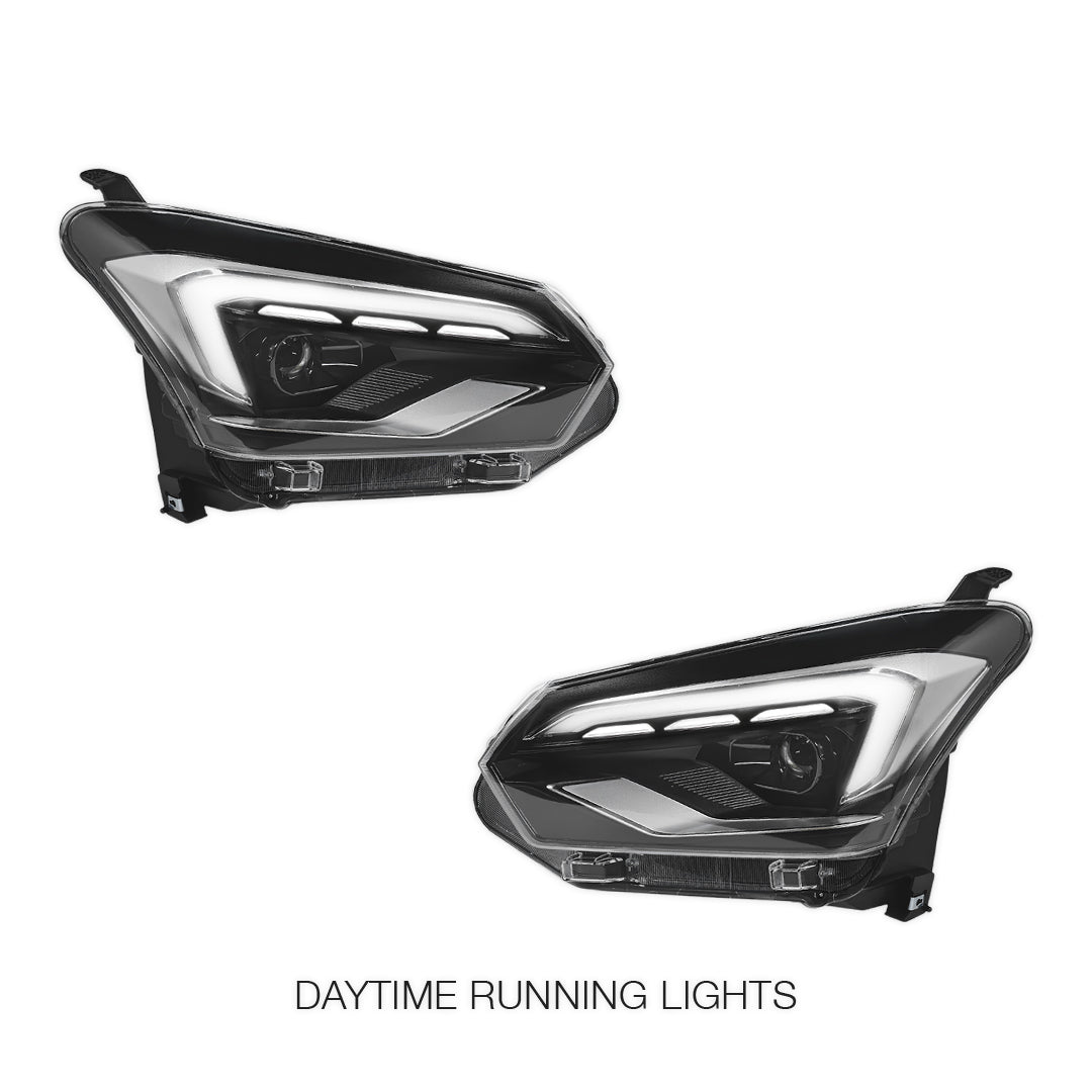Isuzu D-MAX RT Ute (2017 - 2020) Black MY24 Update Style FULL LED Headlights LH + RH