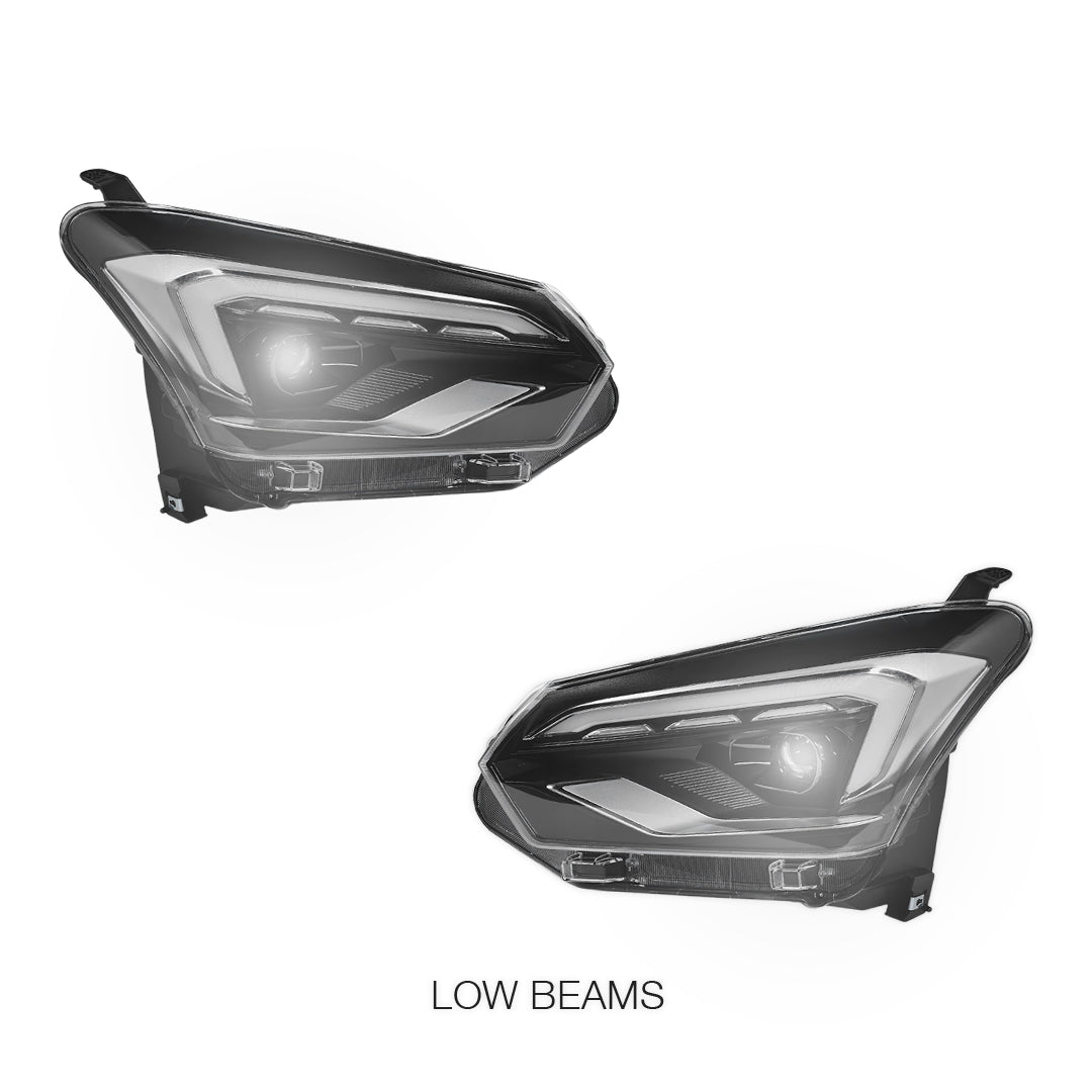 Isuzu D-MAX RT Ute (2017 - 2020) Black MY24 Update Style FULL LED Headlights LH + RH
