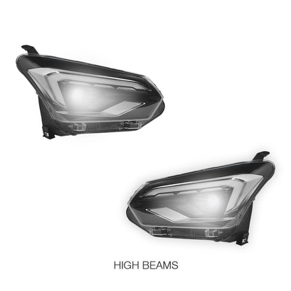Isuzu D-MAX RT Ute (2017 - 2020) Black MY24 Update Style FULL LED Headlights LH + RH