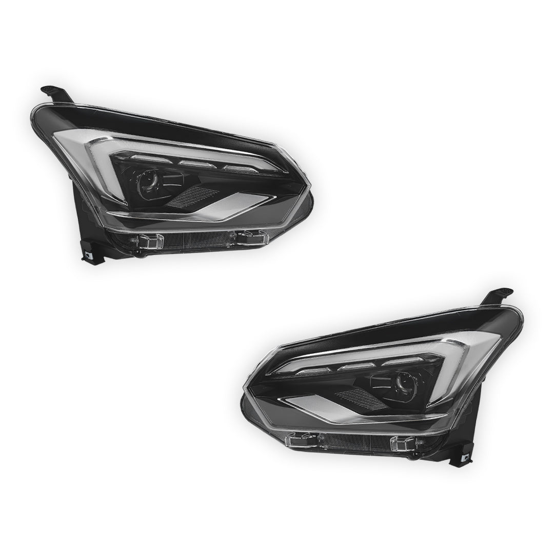 Isuzu D-MAX RT Ute (2017 - 2020) Black MY24 Update Style FULL LED Headlights LH + RH