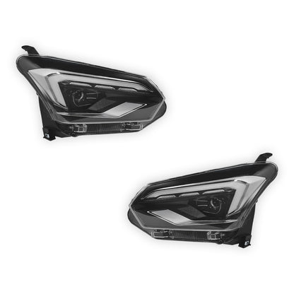 Isuzu D-MAX RT Ute (2017 - 2020) Black MY24 Update Style FULL LED Headlights LH + RH
