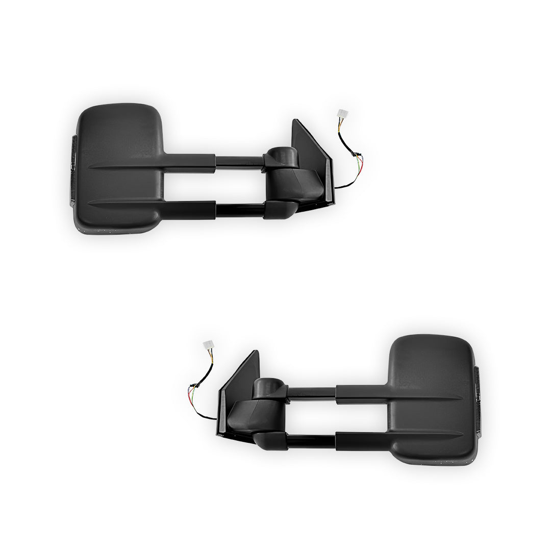 Isuzu D-MAX RT (2012 - 2019) Electric or Manual Black Extendable Towing Side Mirrors LH + RH